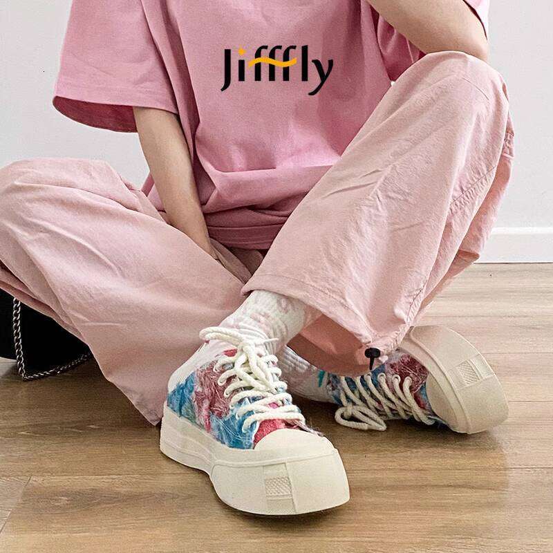 Jifffly Women's Half Slippers Closed Toe 2024 New Summer Outdoor Low-Cut Soft Sole Height-Increasing Canvas Shoes