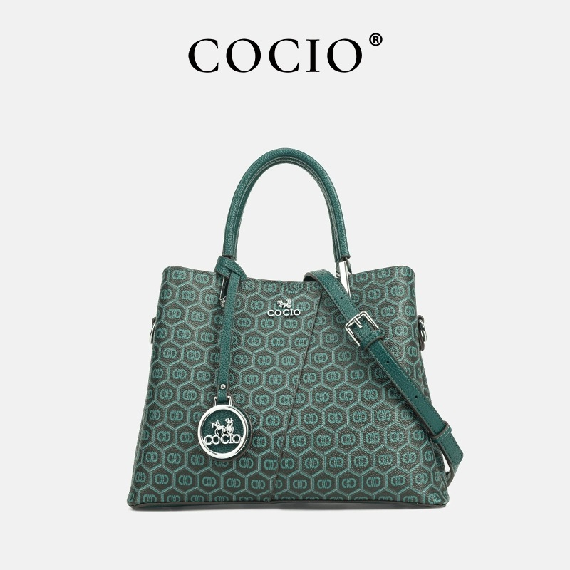 COCIO designer bag New peacock green handbag fashionable light luxury versatile crossbody bag vintage handbag
