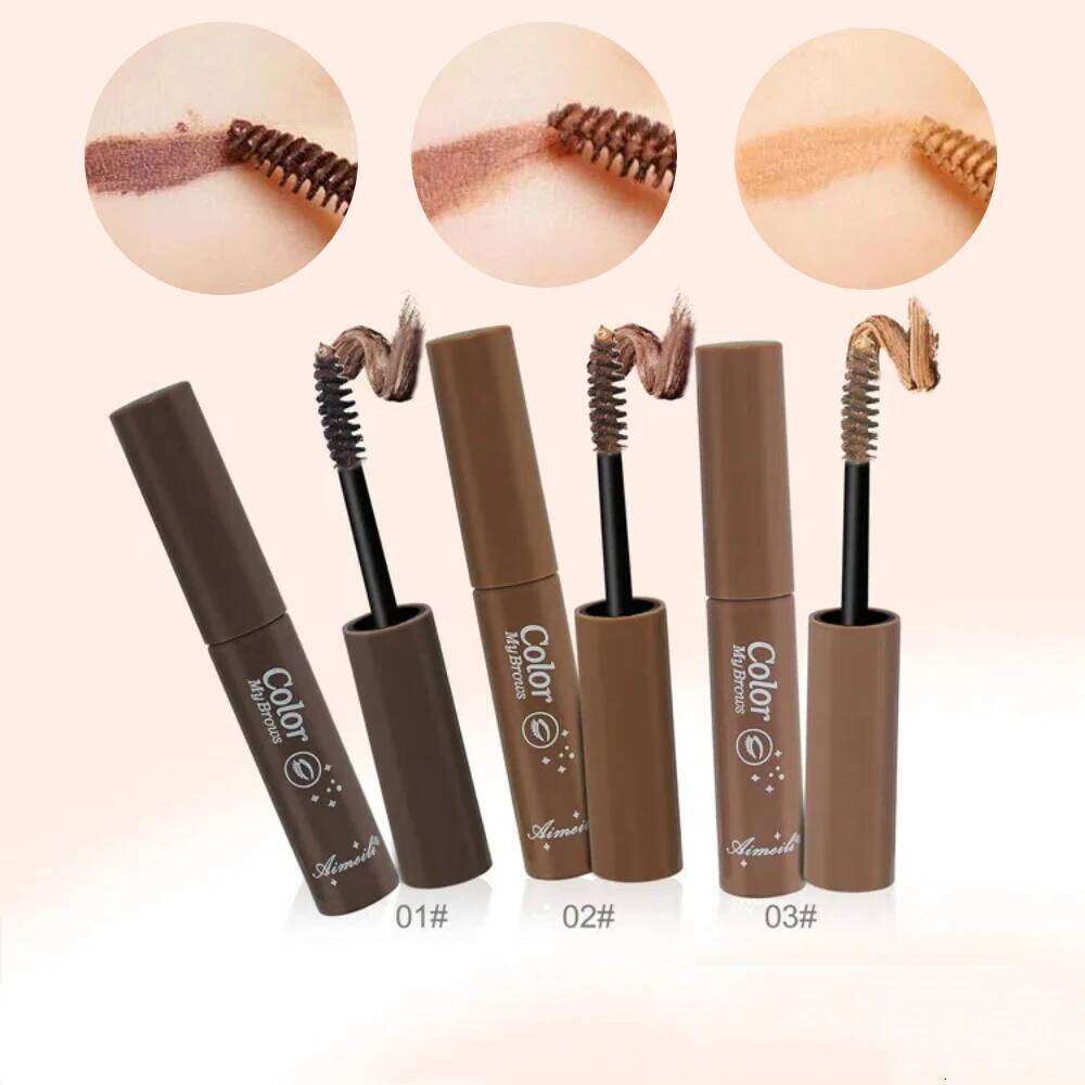 3 Colors Eyebrow Mascara Cream Long Lasting Waterproof Natural Dark Brown Eye Brow Tint with Brush Makeup Cosmetics X250725