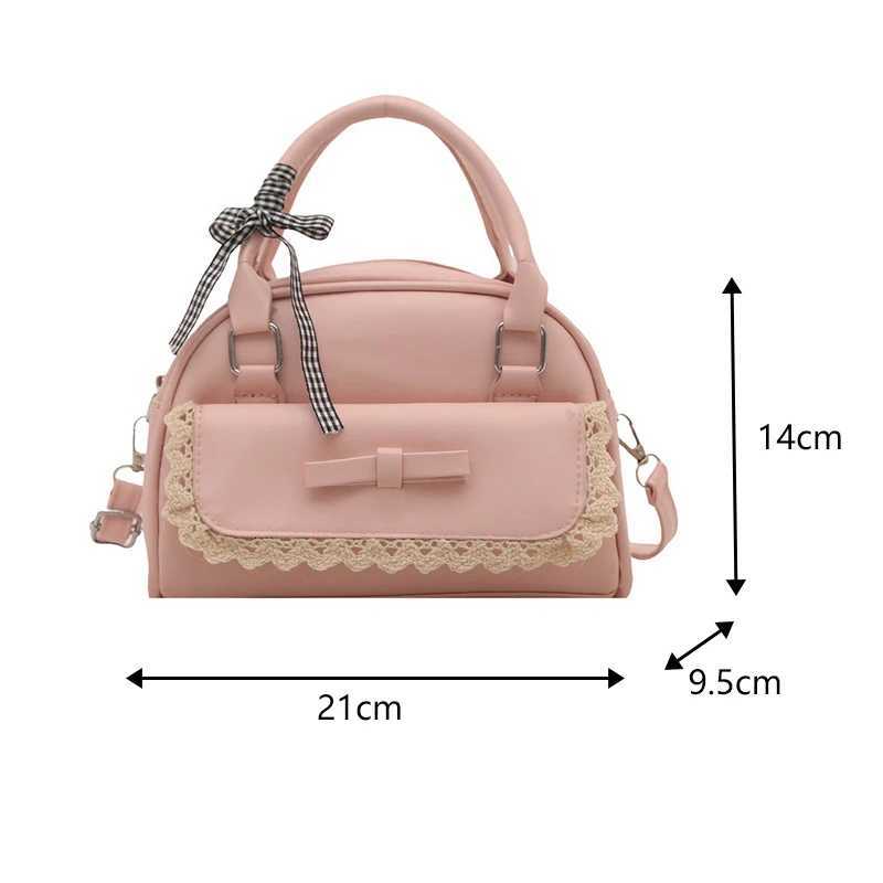 2025 Korean Version Versatile Bow-tie Hand-held Boston Bag for Women Fashionable Sweet and Casual Crossbody Bag Y250725