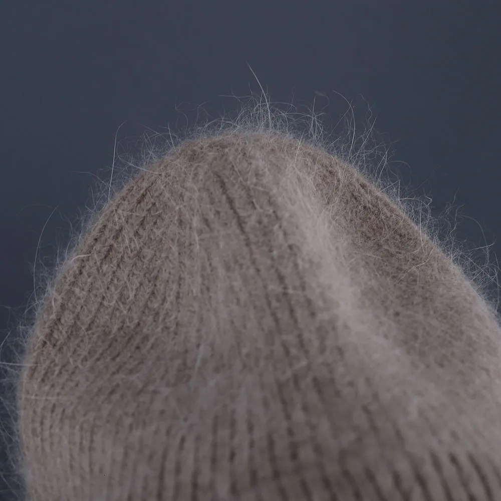 Selling Winter Hat Rabbit Fur Winter Hats For Women Fashion Warm Beanie Hats Women Solid Adult Head Cover Cap 250724