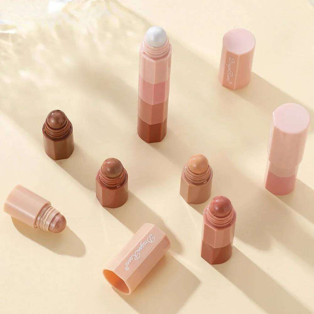 Coral Brown Mini Eye Shadow Stick 4/5 IN 1 Combo Pearlescent Metallic High Gloss Highlighter lti-pose Eyeshadow Crayon Pen X250723 X2