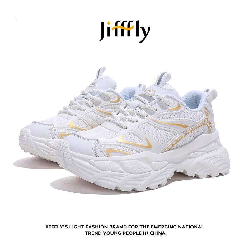 Jifffly Dad for Women 2025 Summer New Thick-Soled Height-Increasing Sneakers Versatile Breathable Casual Shoes