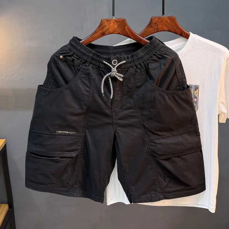 Retro Washed Distressed Workwear Shorts for Men Outdoor Sports Hiking Wear-Resistant Versatile and Elastic Sports Pants W250724