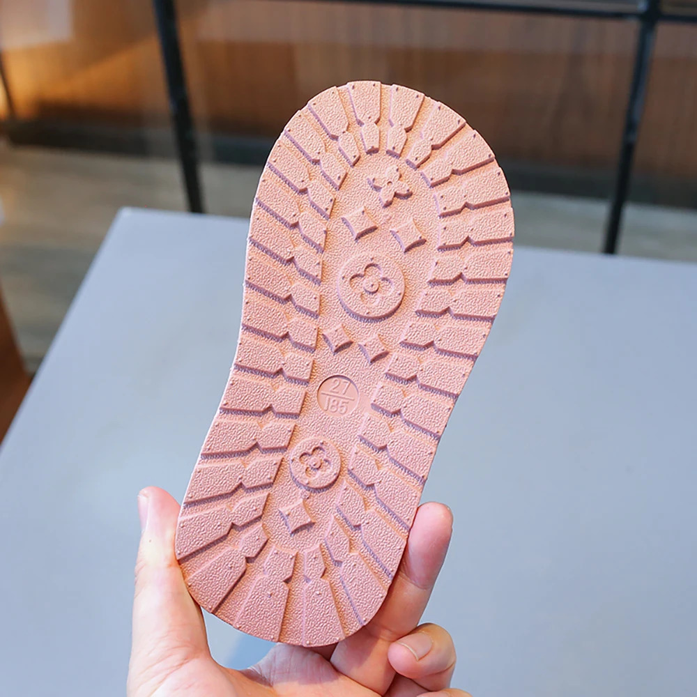 Winter Plush Boots For Children PU Leather Waterproof Boys Girls Snow Boots Thick Warm Cotton Shoes For Kids Velvet Shoes 250724