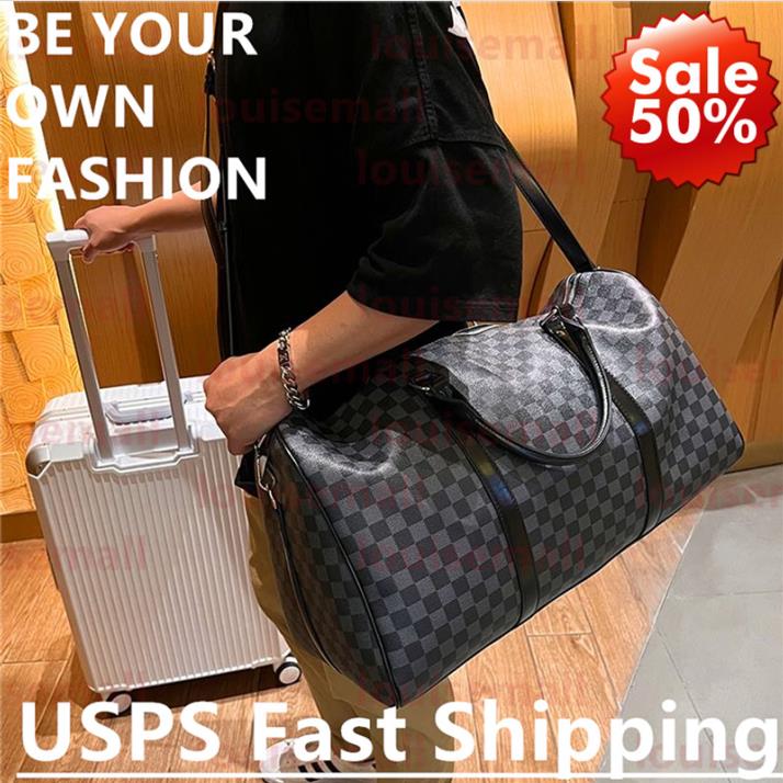 Luxury Fashion Men Women Duffel Designer Travel Bag Clutch on Luggage Bag Man Basketball Totes Keepall 55CM Clear Handbag Woman Duffle Bags Female backpack AAA+