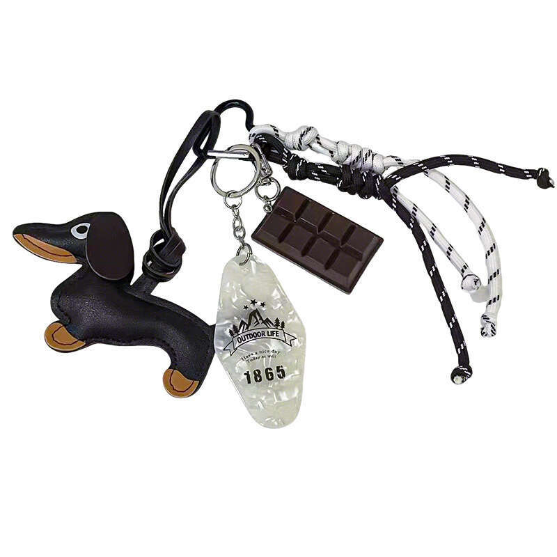 Bag Charms Cute Cartoon Dachshund Dog Hand Strap Pet Puppy Animal Shape Bag Pendant Decoration Gift