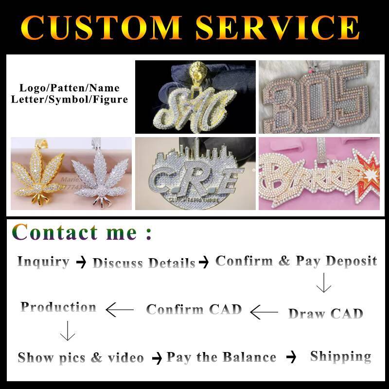 Hot Sale VVS Moissanite Iced Out Jewelry Pass Diamond Tester Pendant S925 Letter Pendant