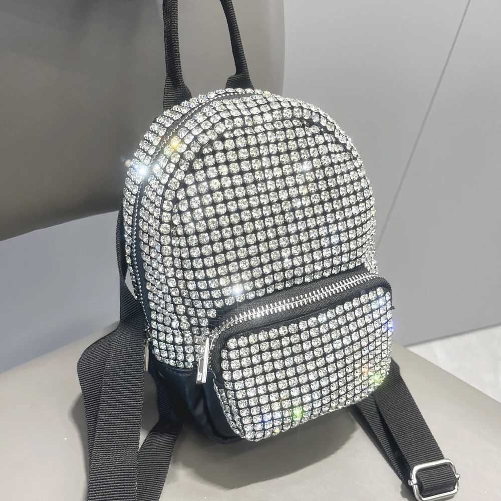 Shiny Crystal Backpack rhine Handmade purses and handbags luxury Designer Backpacks Bag Purse Y250724