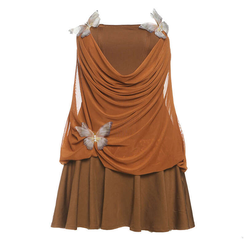 2025 Spring Summer New Fashion Sexy Strapless Pure Desire Patchwork Dress for Women 50a