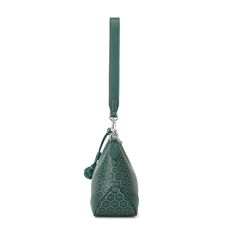 COCIO designer bag New peacock green luxury armpit bag fashionable and casual crescent bag for women