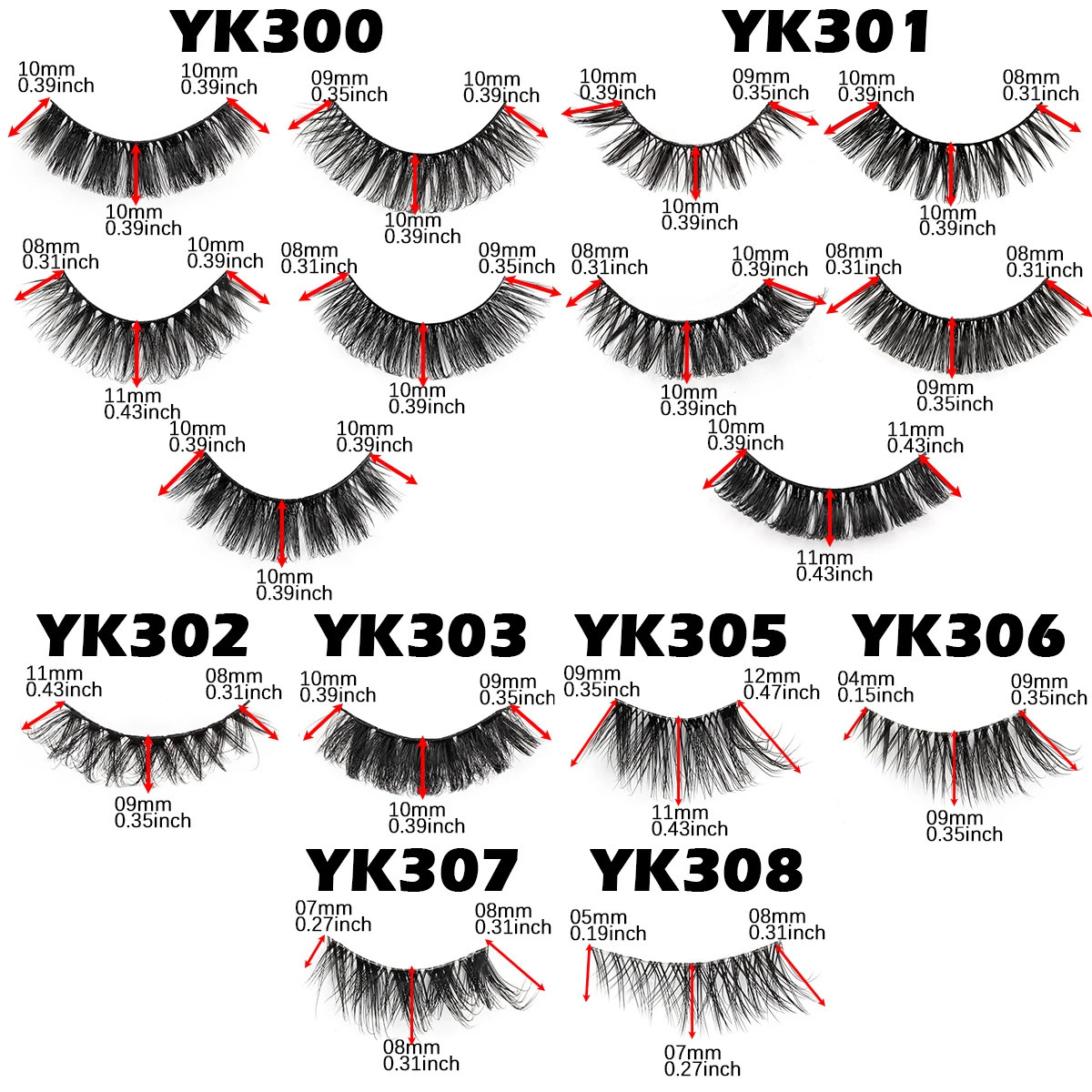 310 Pairs Half Lashes Makeup Natural Long Cat Eye Dramatic False Eyelashes Soft Faux Cils Eyelash s Tool 250714
