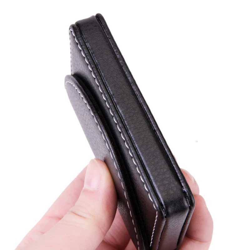 PU Holder Wallet ID Business Bank Card Case Men Women FAshoin Brown Black Coin Wallet Small Black Purse Z250725