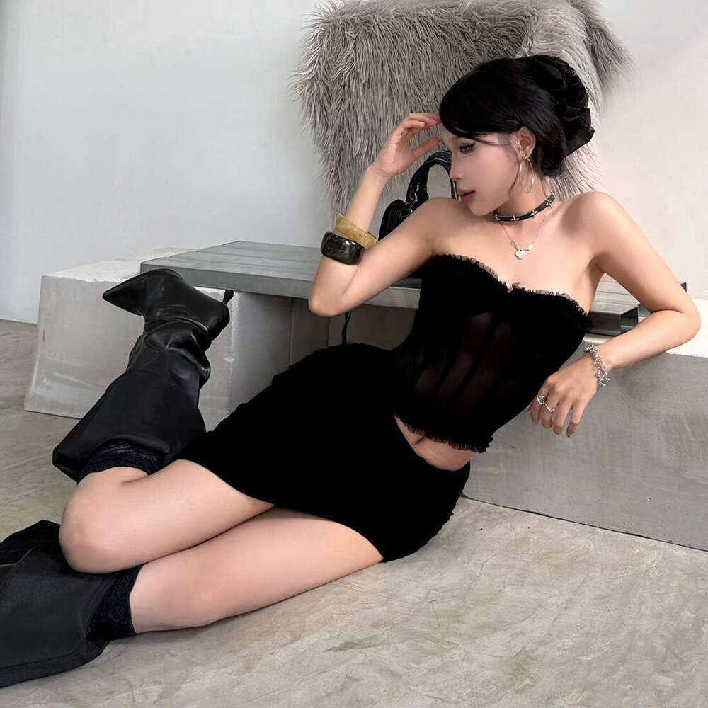 2025 Summer New Elegant Slim Fit Versatile Top Irregular Slimming Skirt Set Women's Clothing 9e0
