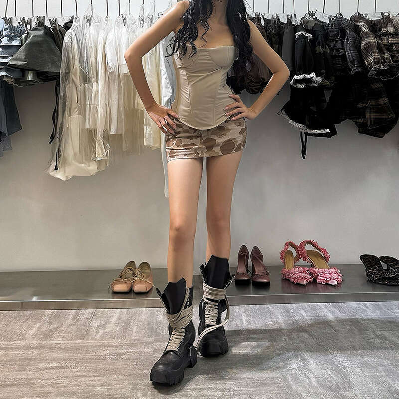 2025 Spring New Women's Fashion Solid Color Slim Street Style Off-Shoulder Tube Top Backless Vest ef4