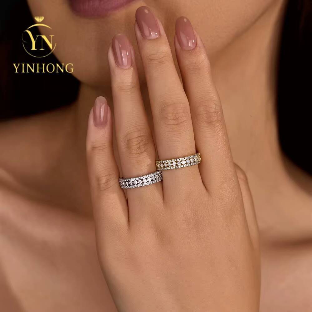 Factory Wholesale Custom High End Silver Jewelry Women Gift Party Moissanite Stone Wedding Technology Party
