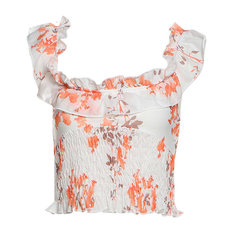 2025 Summer Style New Floral Hot Girl Vacation Camisole Lace Cropped Tank Top Short Bodycon Dress 84c