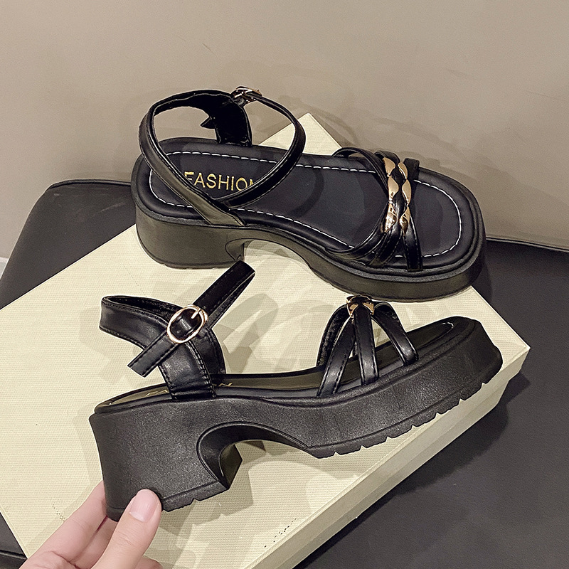 Ddmysports Women S To Match Skirts New One Strap Soft Sole Fairy Style Ins Trend Summer Flat Sandals For Students Outdoor Shoes