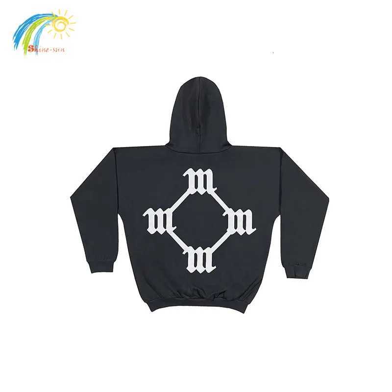 Men Women Casual Couple Charcoal Black Vultures YZY Hoodie Top Quality Cotton Oversized Integrated Cut Oversized Pullovers X2507251
