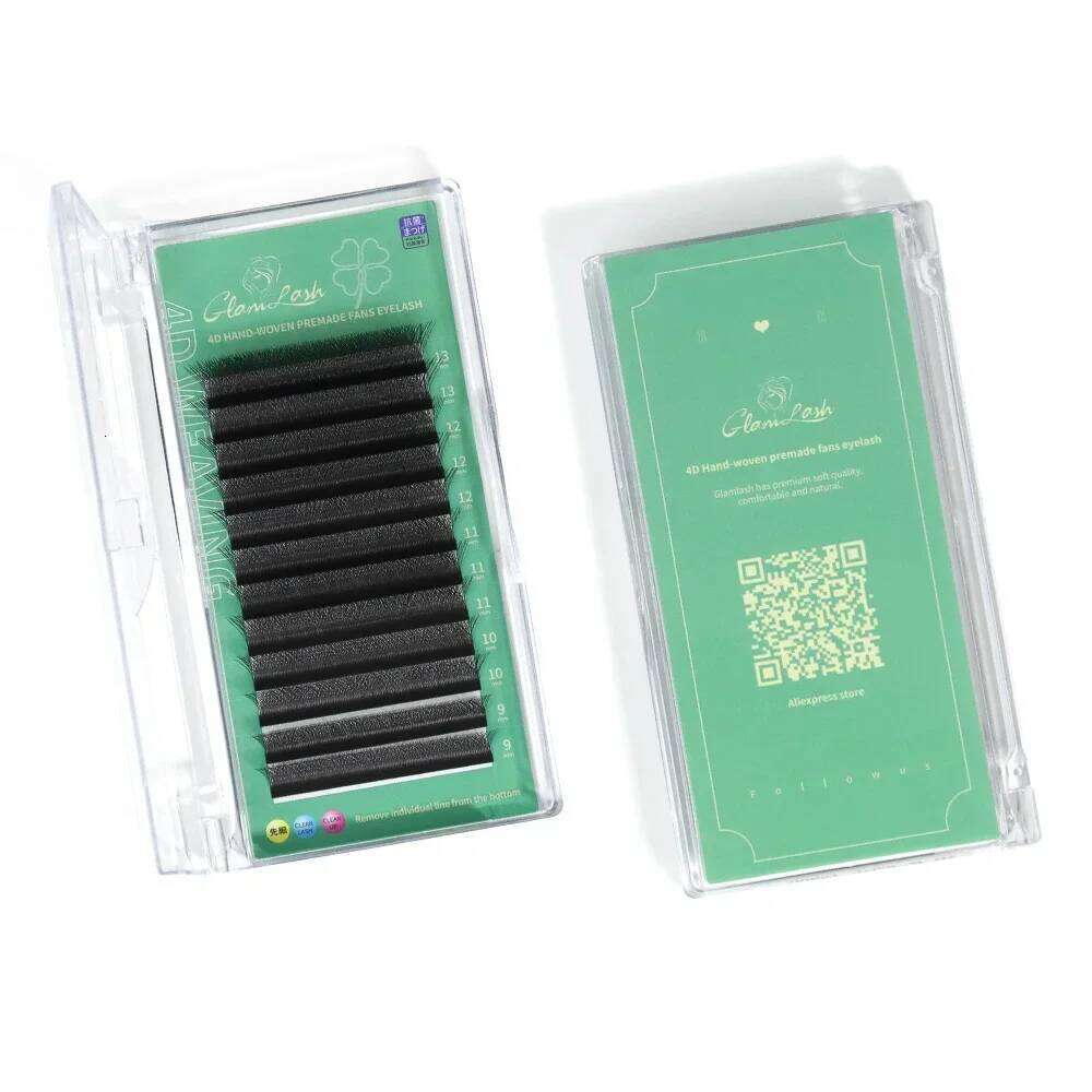 GLAMLASH 4D5D Shaped Eyelash Extension Premade Volume Fans W Style Faux Mink Soft Easy Faning Natural Lashes