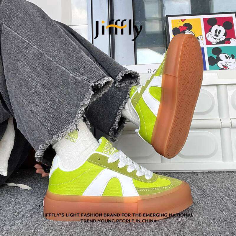 Vintage Jifffly Ladies' Thick Sole Canvas Shoes for Students & Commuters