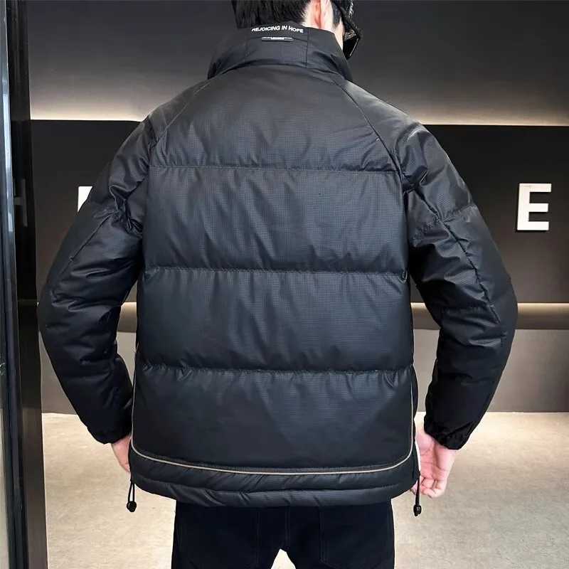 Fall Winter Mens White Duck Down Jacket Fashion Luxury Letter Print Patchwork Stand Up Thick Warm Down Jacket Mens Outerwear X250725