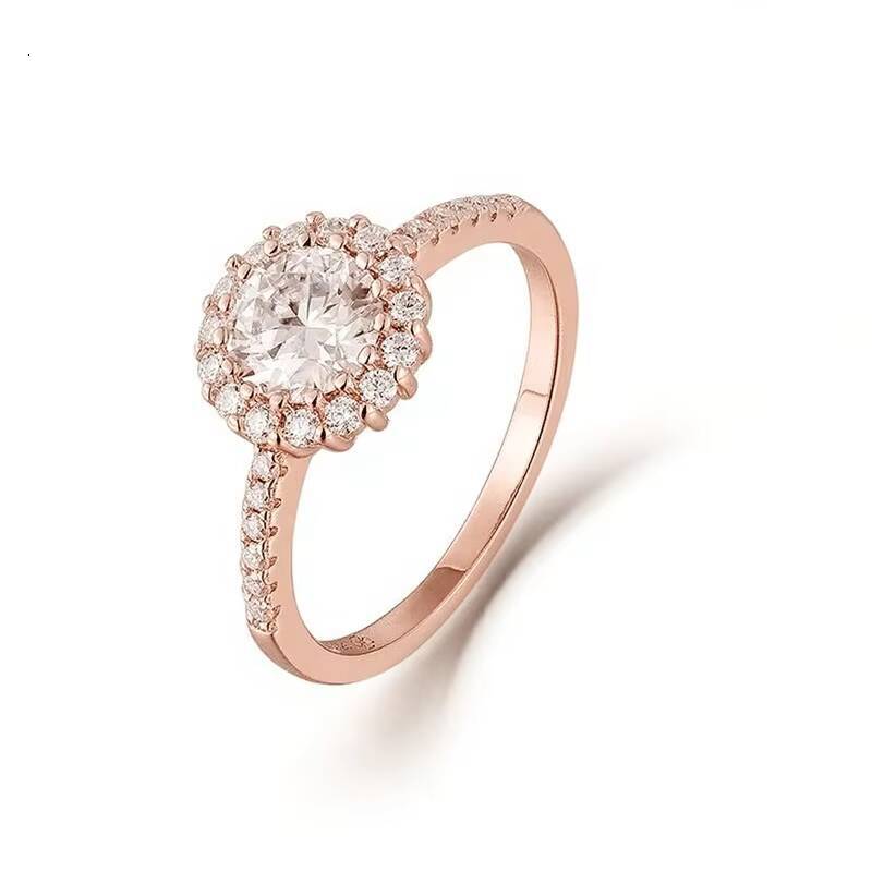 Other Moissanite Jewelry Womens Luxury Moissanite Wedding Ring with Flower Design Wholesale Manufacturer of Fine Jewelry Rings