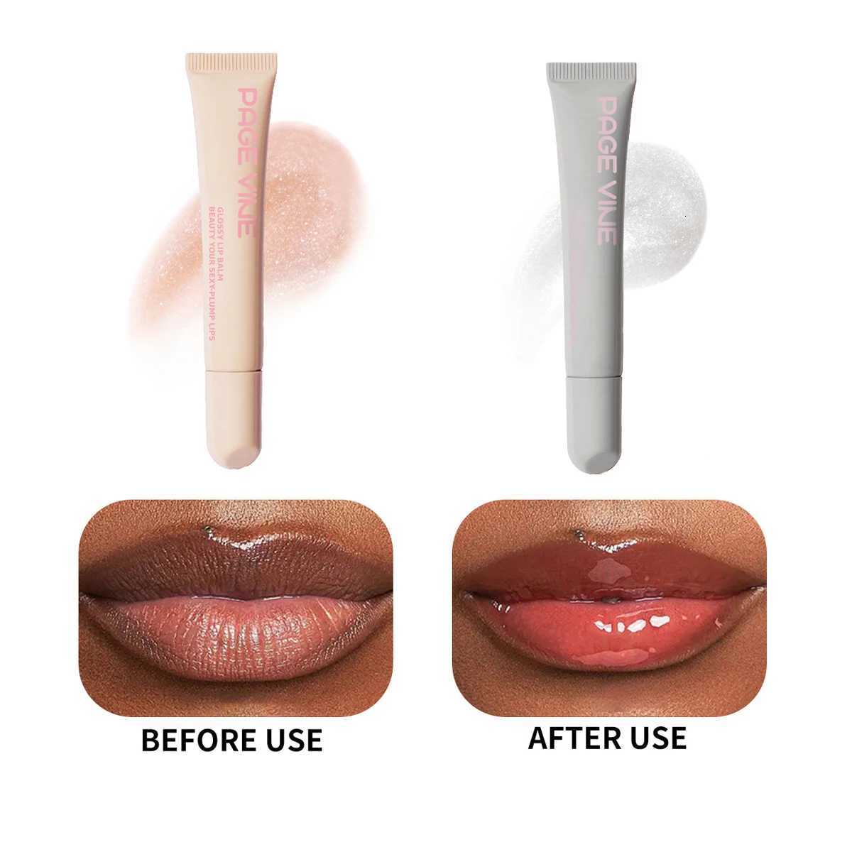 1 pcs Soft Tube Mirror Lip Gloss Lip Oil Nude Brown Plumping Lip Gloss Moisturising Transparent Lipgloss Beauty Cosmetics MakeupXJ250724