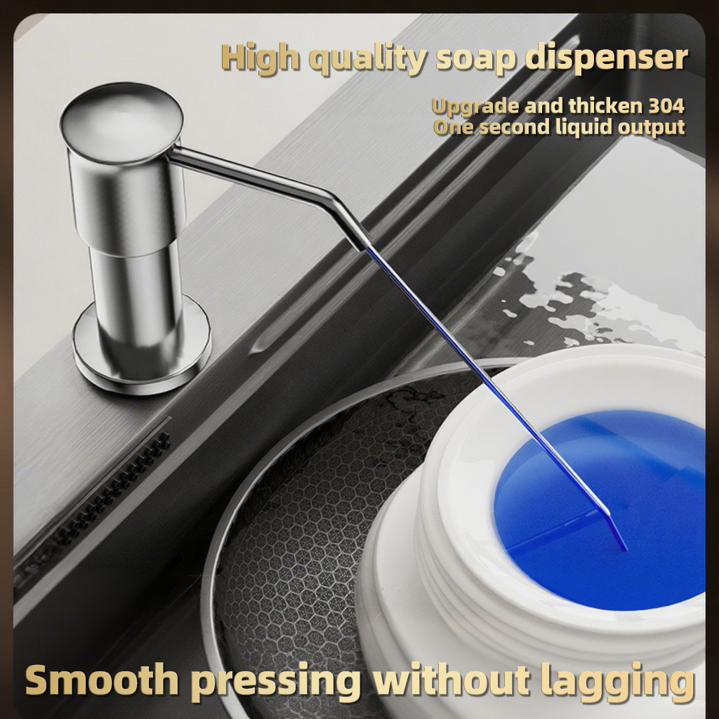 Portable Stainless Dwe74 Steel Dish Soap Dispenser With Silicone Hose For Any Kitchen