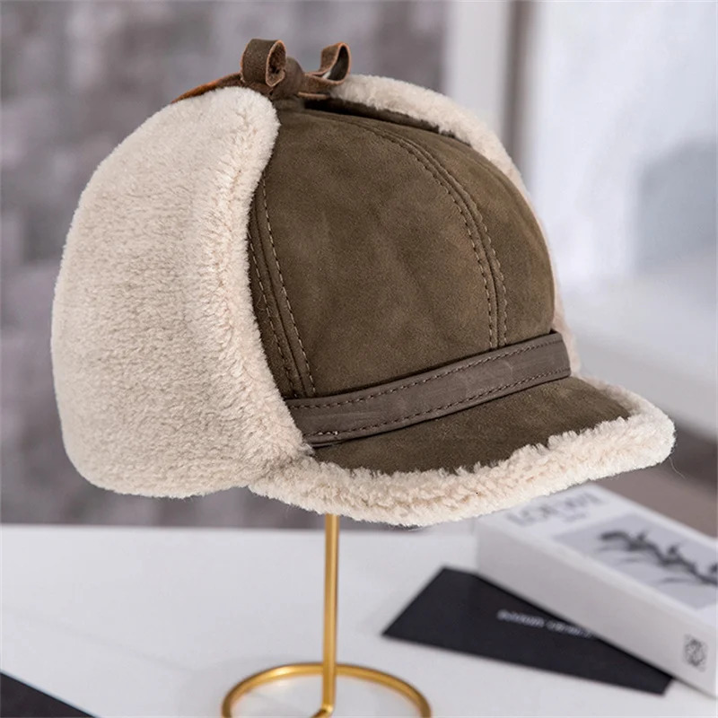 Winter Hats Woman Wool Fur Hat Unisex Warm Bomber Russian Hat Woman Ushanka Hats With Ear Flaps Thick Snow Earflaps Baseball Cap 250724