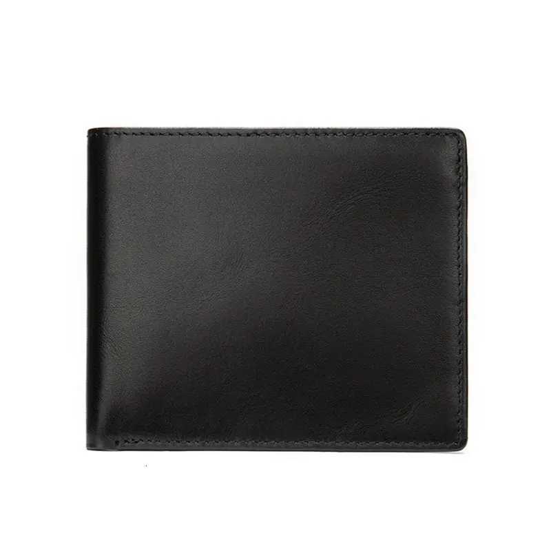 Soft Genuine Leather Wallet Mens Cow Leather Wallets Man Small card holder Wallets Balck Short Purse for Male Z250725