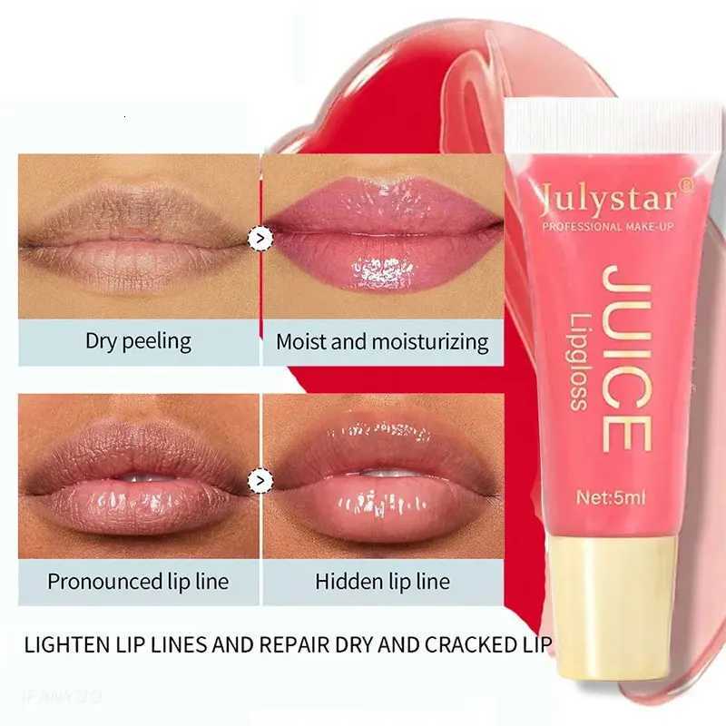 Watery Crystal Clear jelly Lip Oil Lip Balm Moisturizing And smoothingLip Lines Jelly Pout Lip Gloss Glass Lip Fruit ScentXJ250724