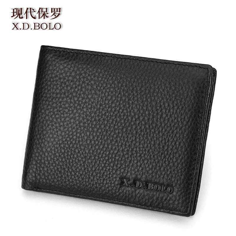 Men's Genuine Leather RFID New Soft Top Layer Cowhide Ultra-Thin Short Wallet designer wallet B5 B5