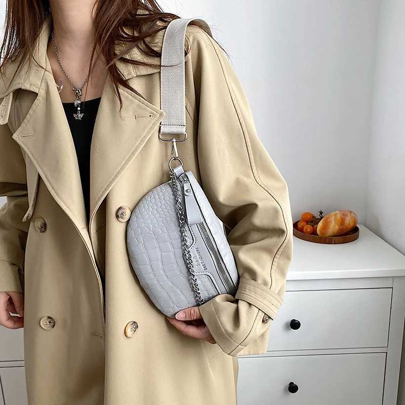 New Fi Fem Belt Bag Chain Lady Handbags Fanny Pack High Quality Leather Waist Bags Designer Shoulder Crossbody Bag Y250724