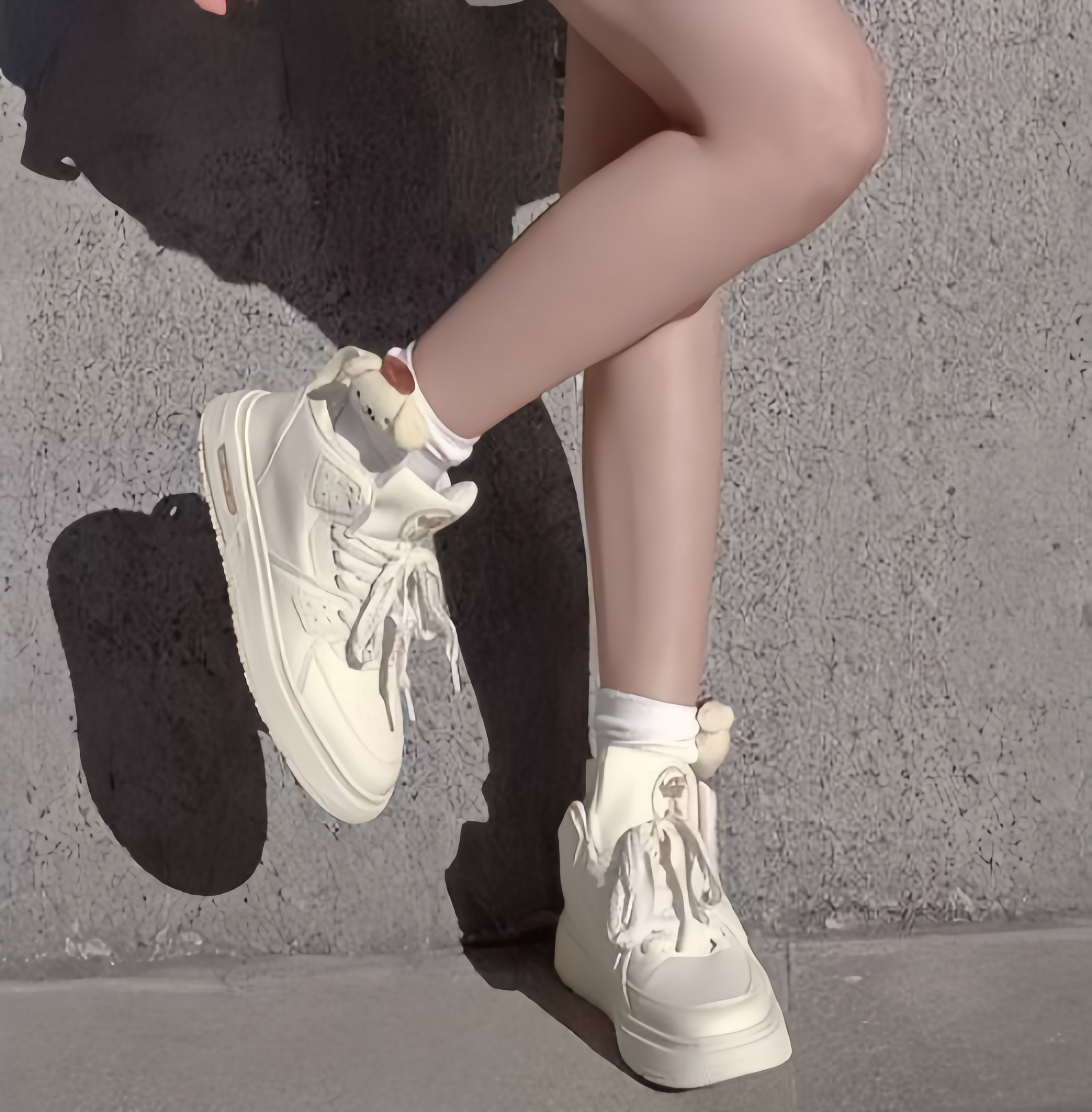 Jiffly High Top Unisex Sneakers - Black & White Panda Colors for Couples