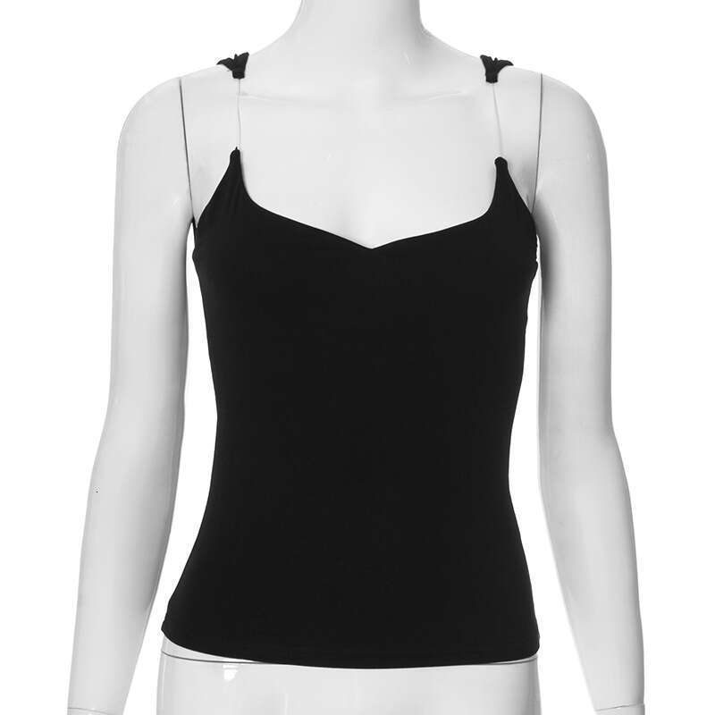 Mtp182 Women's Summer INS New Solid Color Sleeveless Square Neck Simple Sexy Camisole Top B5