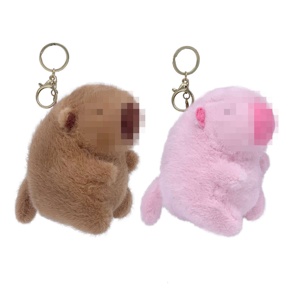 New Capybara Wagging Tail Little Animal Pull Rope Rotating Squeaky Plush Toy