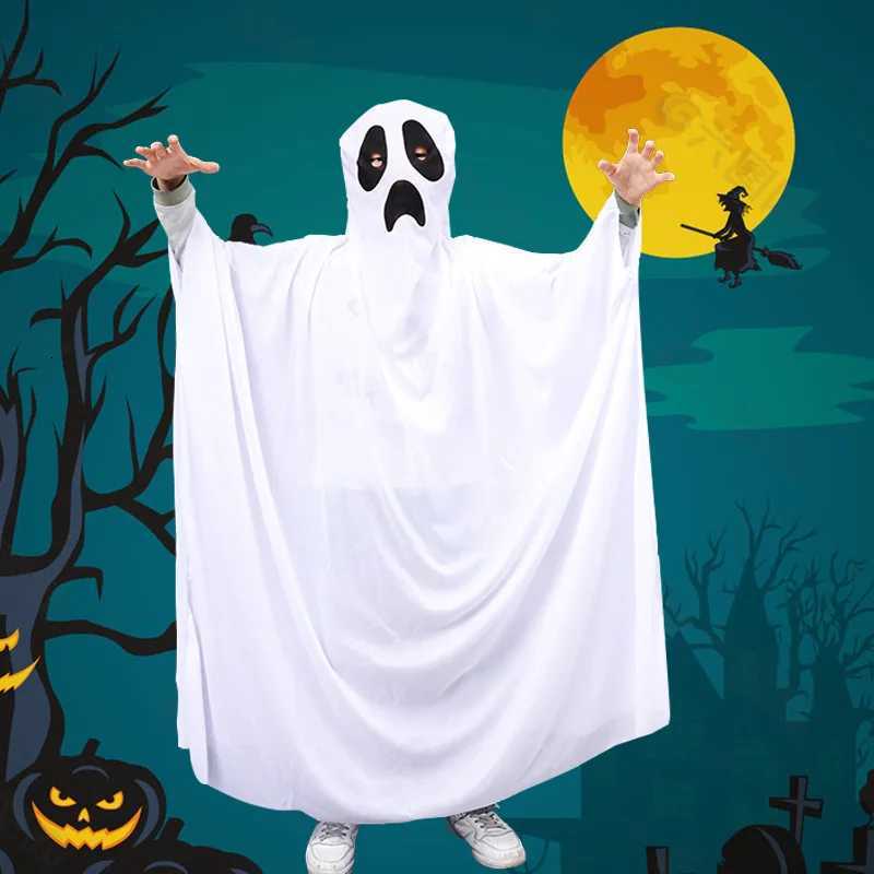 New Halloween Cloak Kids Adult Funny Cape White Ghost Cloak Cosplay Costume Masquerade Carnival Cloak Z250725