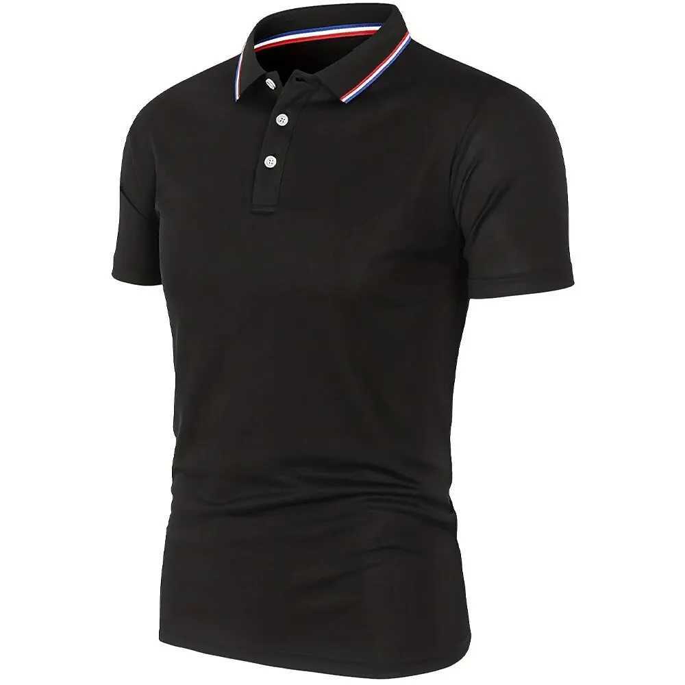 2025 Hot Sale Mens Summer Casual Breathable Comfortable Polo Shirt Mens Solid Color High Quality Short Sleeve T-Shirt XJ250725