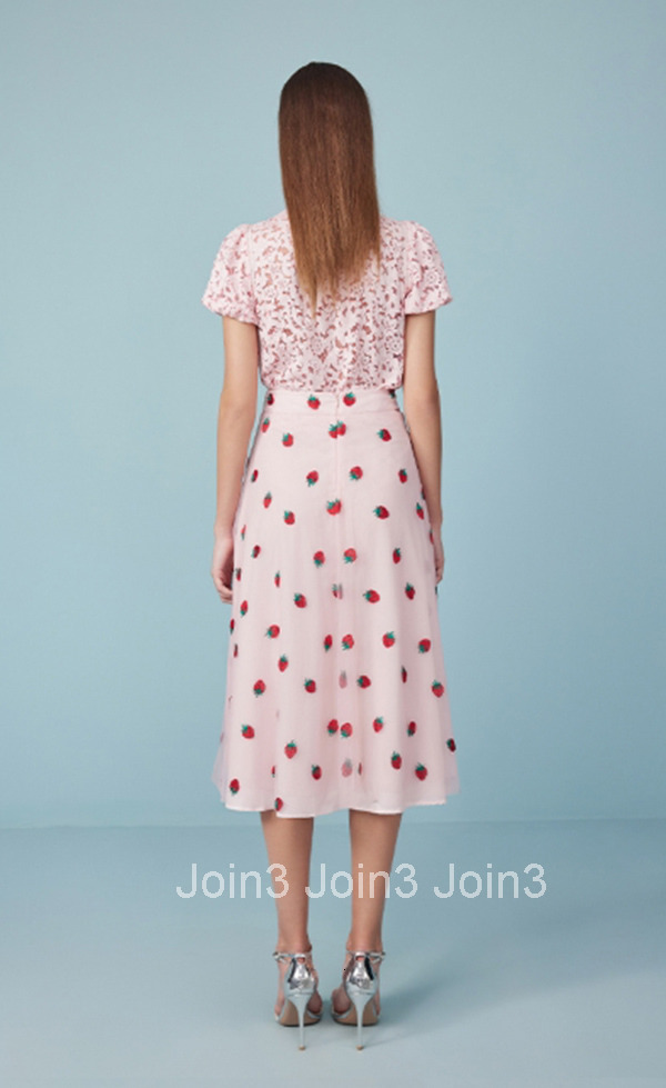 Summer New Versatile New Chinese Style Button Top Women Stand Collar Pink Lace Blouse 2390