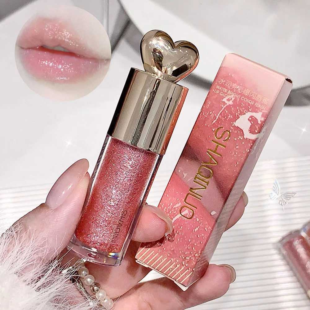 Moisturizing Plump and Sparkling Lip Gloss Mirror Water Lip Glaze Moisturizing Lip Oil Diamond Shimmer Glitter Liquid LipsticksXJ250724