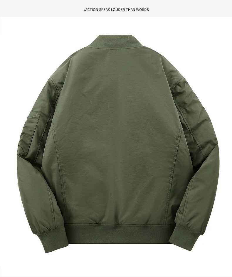 Men Pilot Bomber Jacket MA-1 Classic Jacket Male Autumn Baseball Jacket Oversized New Down Jacket Casual Sports Fleece Coat X250725