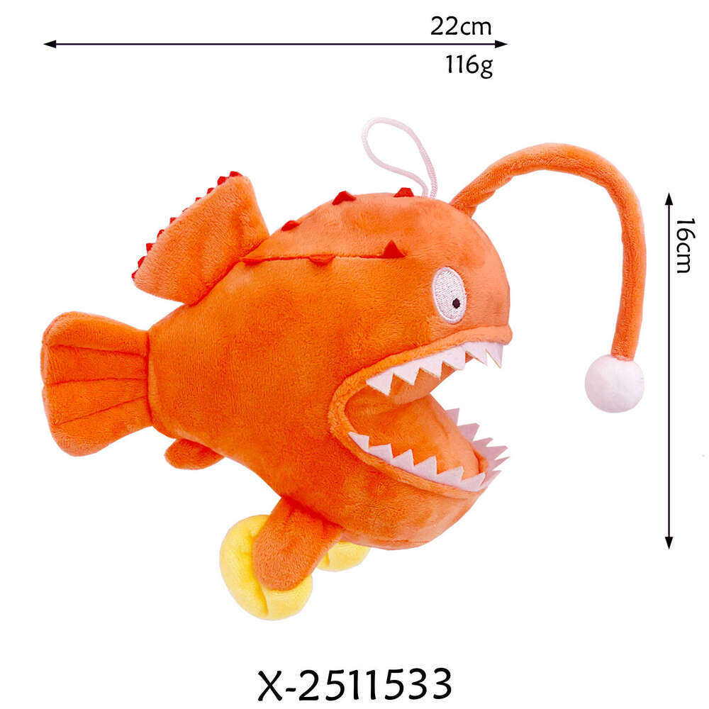 New Monkfish Slippers Devil Lantern Fish Plush Toy Game Peripheral
