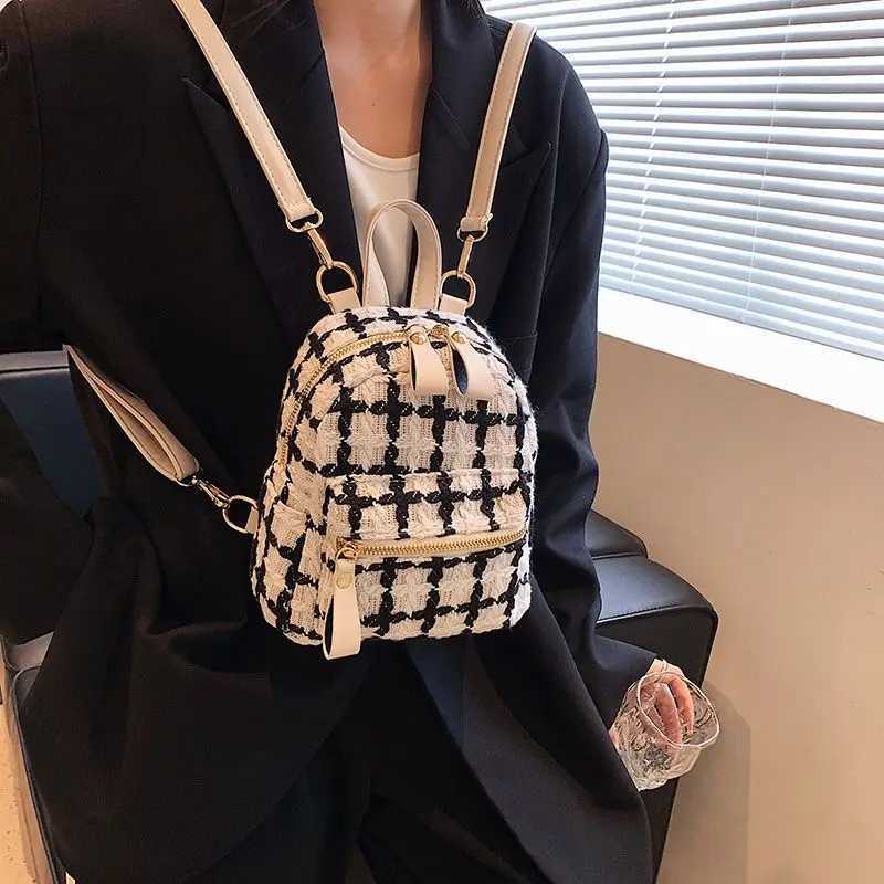 2023 New Miyaga Mini Backpack for Women Versatile Small Backpack Texture Single Shoulder Crossbody Bag Y250724