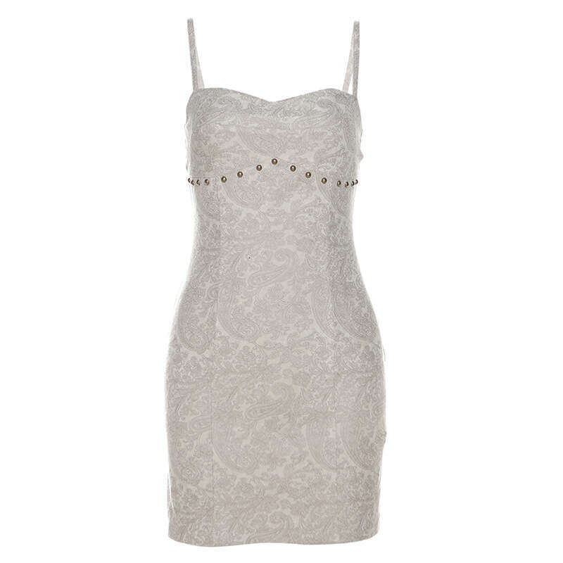 2023 Summer New Women's Solid Color Slim Street Fashion High Waist Strap Backless Dress f3f