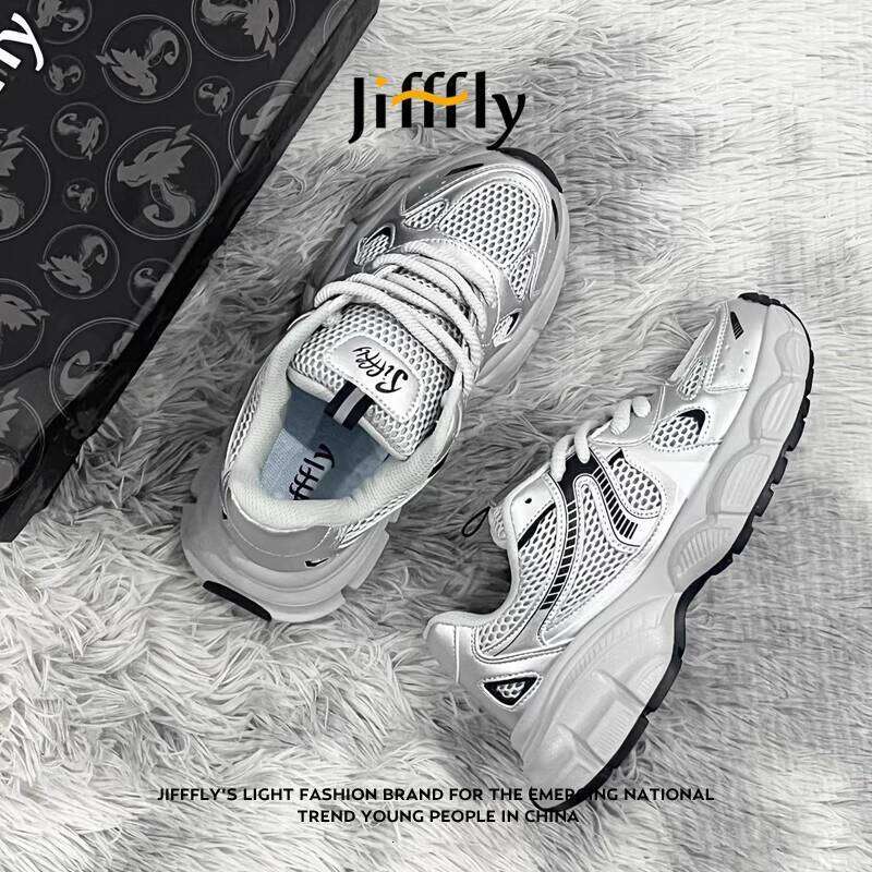 Jifffly Women 2025 Summer New Dad Shoes for Short People Height Increasing Thick Lightweight Soft Sole Ultra-light