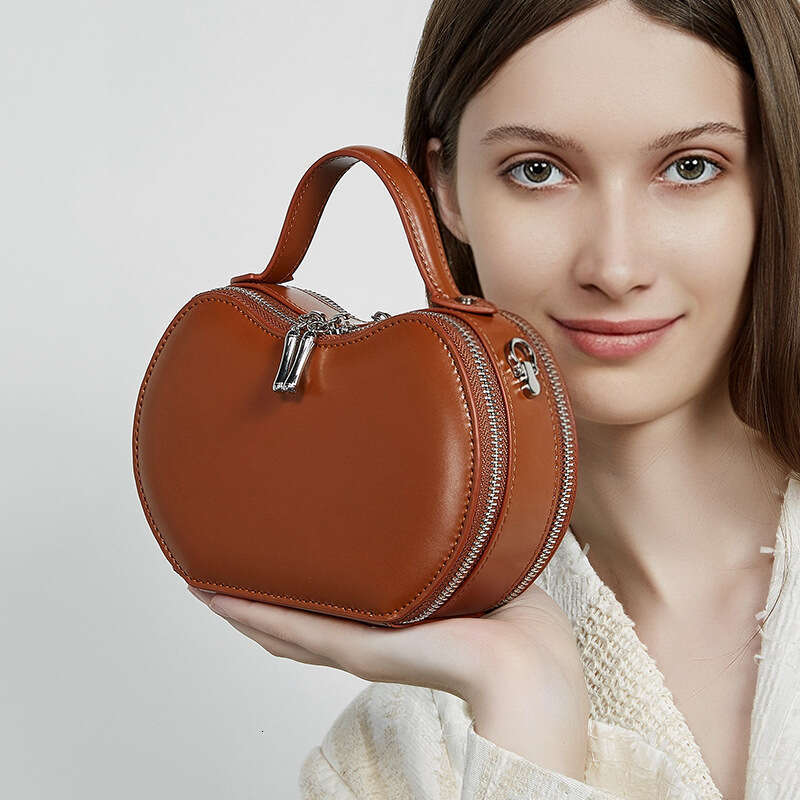 Genuine Leather Niche Design Red Apple for Women 2025 Summer New Handbag Commuter Underarm Shoulder Bag Trendy