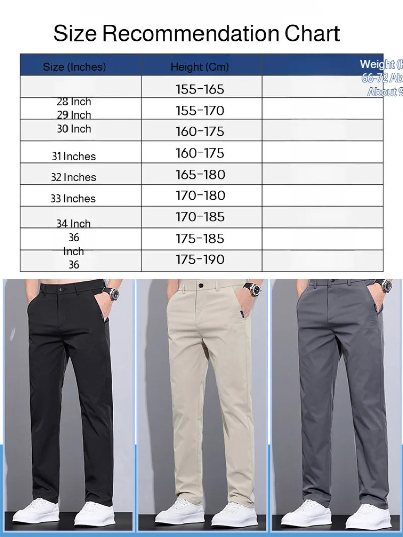 Mens Casual Pants Thin Ice Silk Summer Slim Straight Breathable Quickdrying Light Fashionable Business 250725
