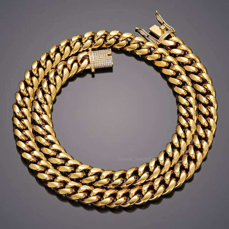 Sterling Sier Necklace VVS Moissanite Iced Miami Cuban Style Double Sided LINK Chain Gifts Engagement Parties