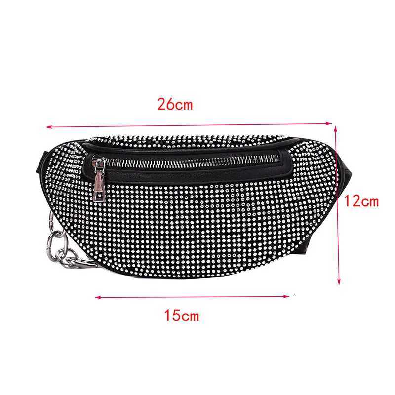 Wen Waist Bag Fl Diamond Luxury Fanny Pack Chain Waist Shoulder Crossbody Ch Bags Fi Banana Belt Bag Hip Bum Purse Y250724